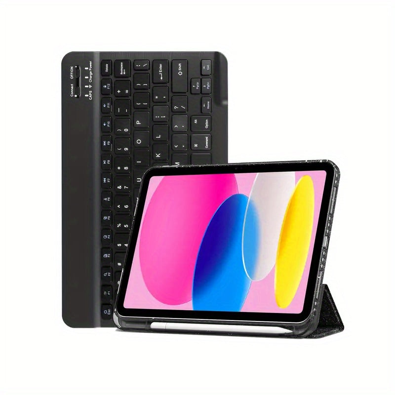 Protective Case for Tablet Computers Featuring a Keyboard, Flip Stand, And Pen Slot Design. It Supports Two Wireless Channels And Is Compatible with for Ipad Pro 11, Air 11-Inch, Air 4, 5, And 10.9-Inch Models