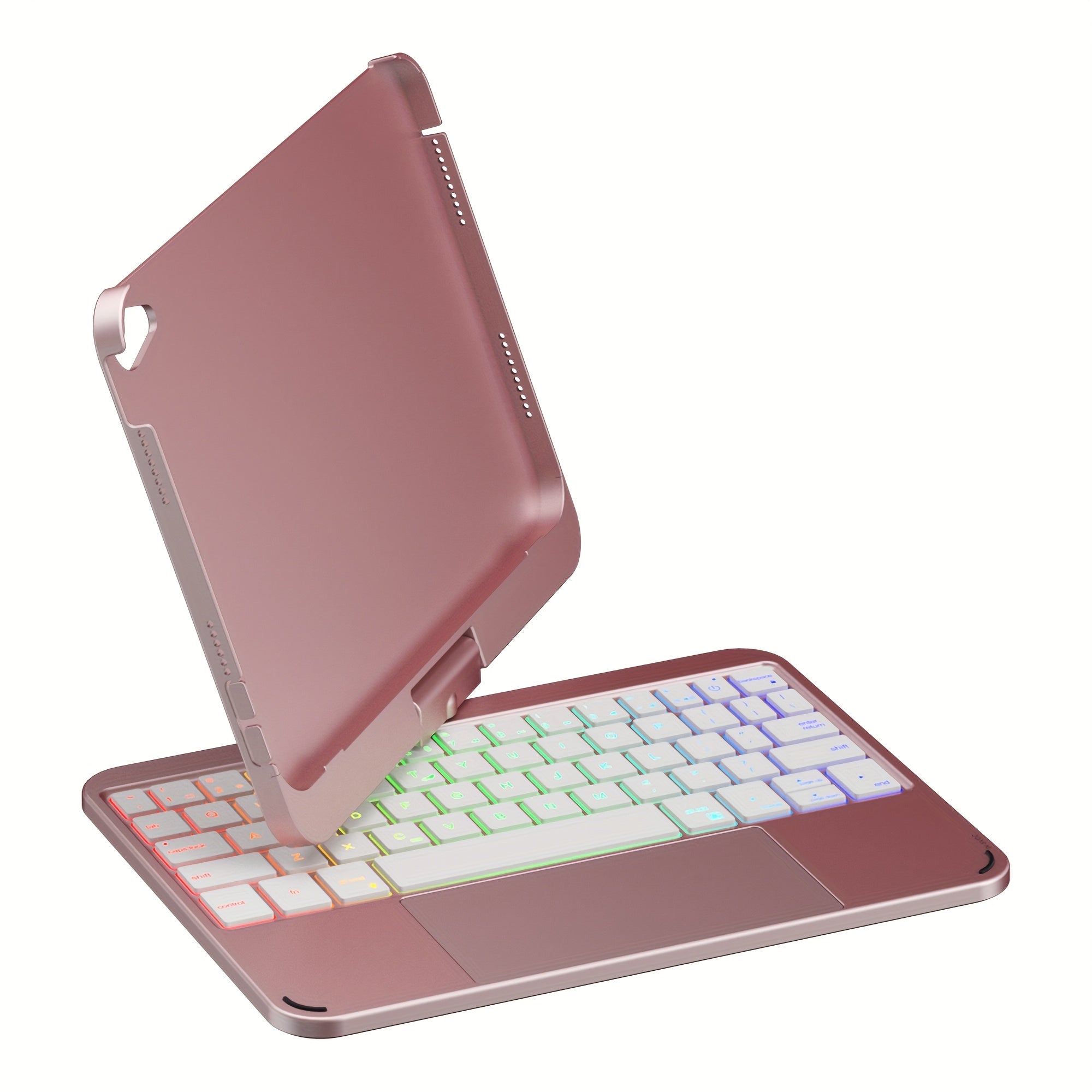 Touch Case with Keyboard for iPad Pro 13-inch(M4, 2024), iPad Air 13-inch(M3, 2025\u002FM2, 2024) & iPad Pro 12.9(6th\u002F5th\u002F4th\u002F3rd Gen), Trackpad, 360° Rotatable, Mixed Color Backlit.