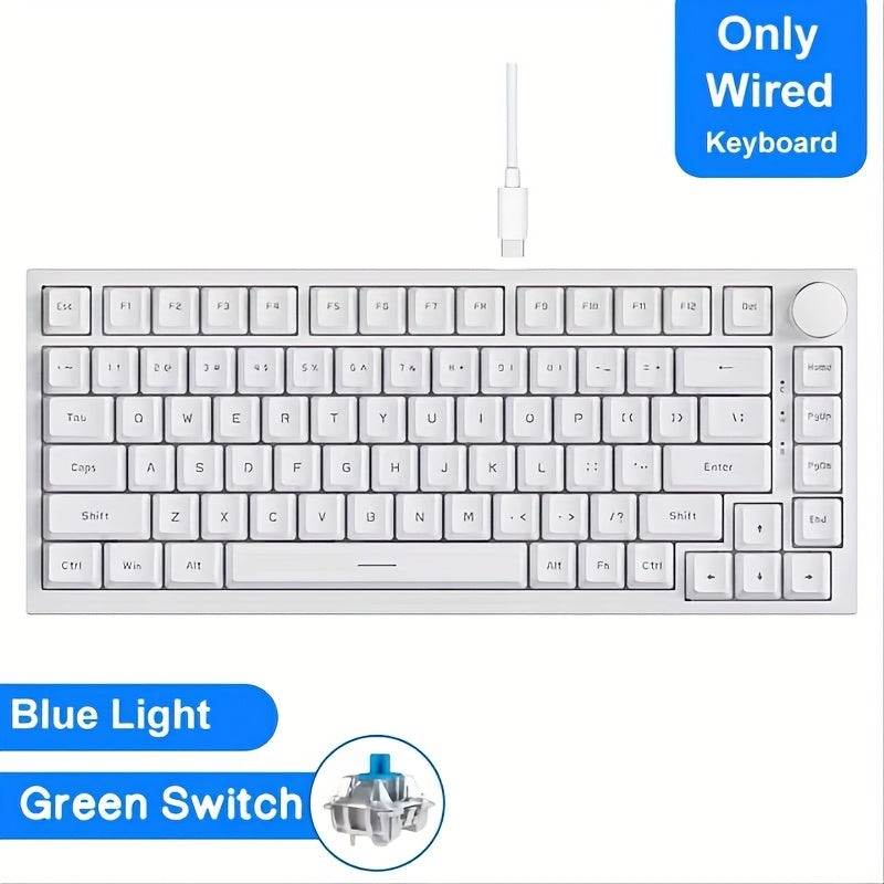 AJAZZ AK820\u002FAK820MAX PLUS 75% RGB Gasket Mechanical Keyboard | Cream Keyboard with Volume Knob, South Facing LED, Poron Foam, PBT Keycaps, Programmable Hot-Swap, Ambidextrous, USB-C Charging