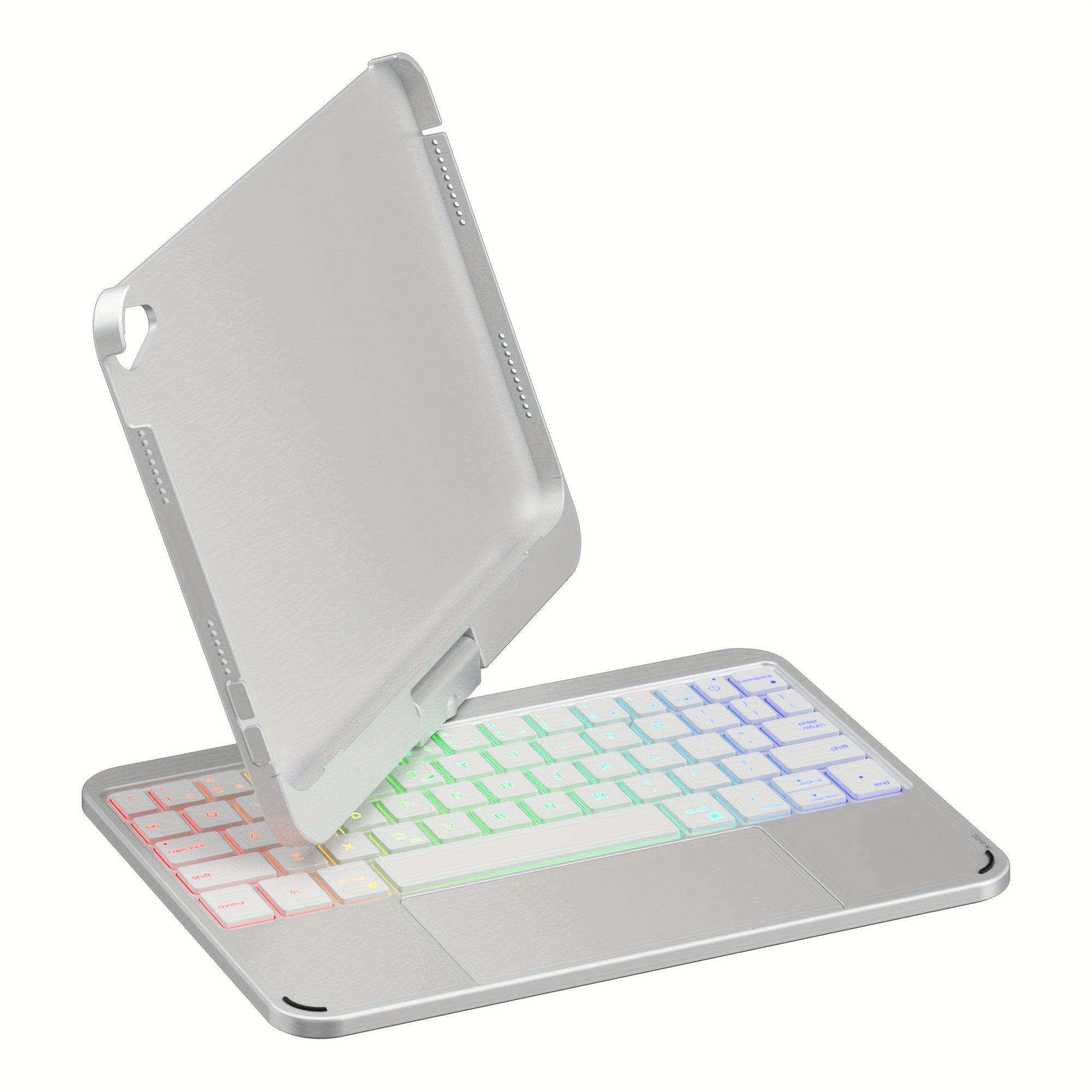 Touch Case with Keyboard for iPad Pro 13-inch(M4, 2024), iPad Air 13-inch(M3, 2025\u002FM2, 2024) & iPad Pro 12.9(6th\u002F5th\u002F4th\u002F3rd Gen), Trackpad, 360° Rotatable, Mixed Color Backlit.