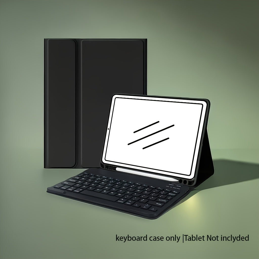 Tablet Case with Keyboard, Magnetic Detachable Wireless Keyboard, Flip Stand Case with Pencil Holder, Support 3 System, for iPad