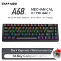 APAYADO A68 Mechanical Keyboard \u002F Compact 65% Layout \u002F Hot-Swappable 68-Key Design \u002F RGB Cool Lighting \u002F Suitable for Gamers \u002F Wired USB Connection