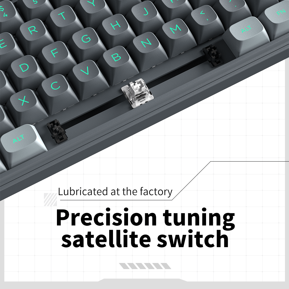FURYCUBE Wired Silent Gaming Keyboard with RGB Backlighting, Side-printed Gradient Keycaps, Ergonomic Design, and Multimedia Rotary Knob Controls - USB Powered, Suitable for PCs, Laptops, Desktops, Windows, Macs, and Workstations. A Gaming Accessory