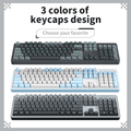 FURYCUBE Wired Silent Gaming Keyboard with RGB Backlighting, Side-printed Gradient Keycaps, Ergonomic Design, and Multimedia Rotary Knob Controls - USB Powered, Suitable for PCs, Laptops, Desktops, Windows, Macs, and Workstations. A Gaming Accessory