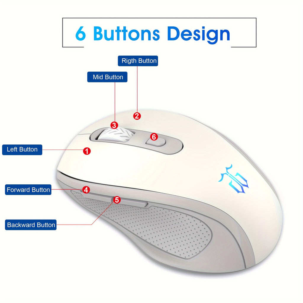 Snpurdiri 60% wireless game keyboard RGB lighting keyboard and 2.4 g wireless mouse combination, including 2.4 g mini mechanical touch keyboard, ergonomic design rechargeable