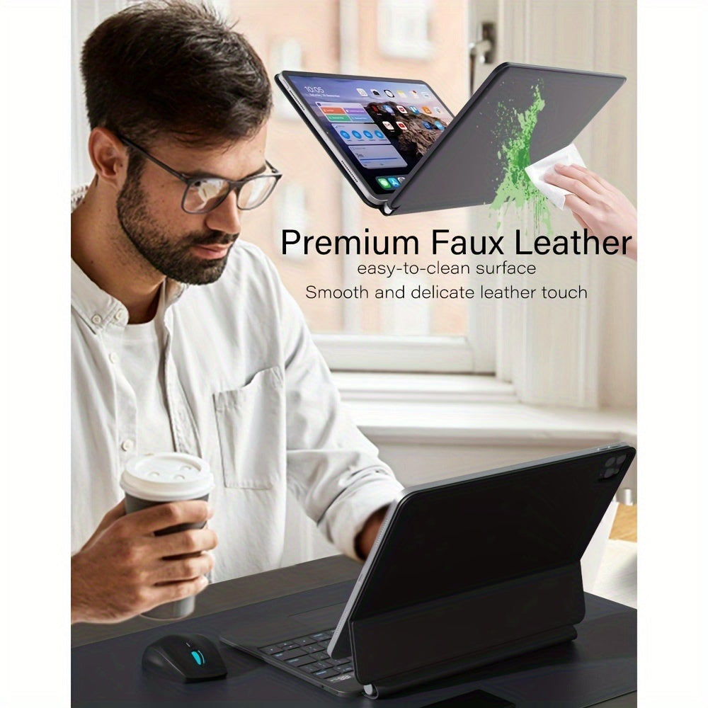 iPad Pro 11 Inch Case with Keyboard White, Magic Keyboard, Multi-Touch Trackpad, Floating Cantilever Stand, Smart Backlit Keyboard Case for 11\