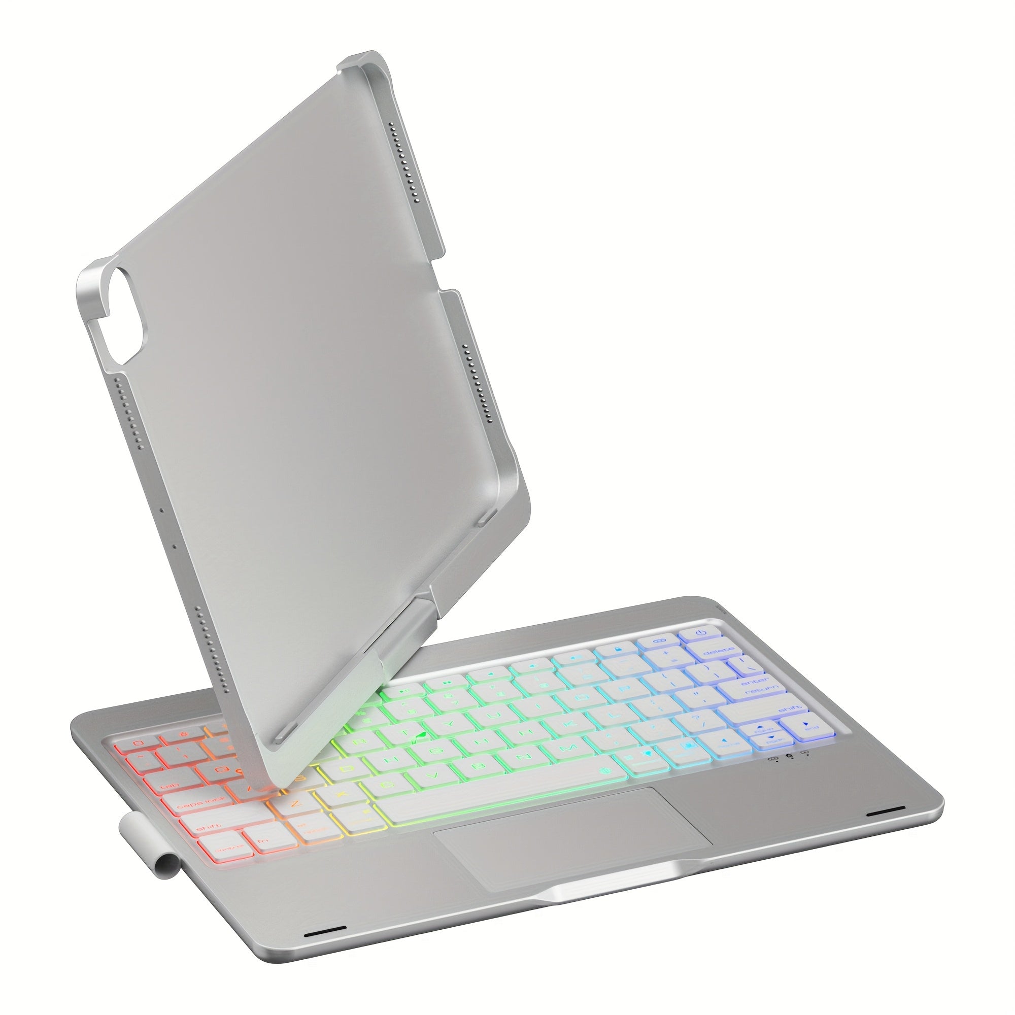 Touch Case with Keyboard for iPad Pro 13-inch(M4, 2024), iPad Air 13-inch(M3, 2025\u002FM2, 2024) & iPad Pro 12.9(6th\u002F5th\u002F4th\u002F3rd Gen), Trackpad, 360° Rotatable, Mixed Color Backlit.