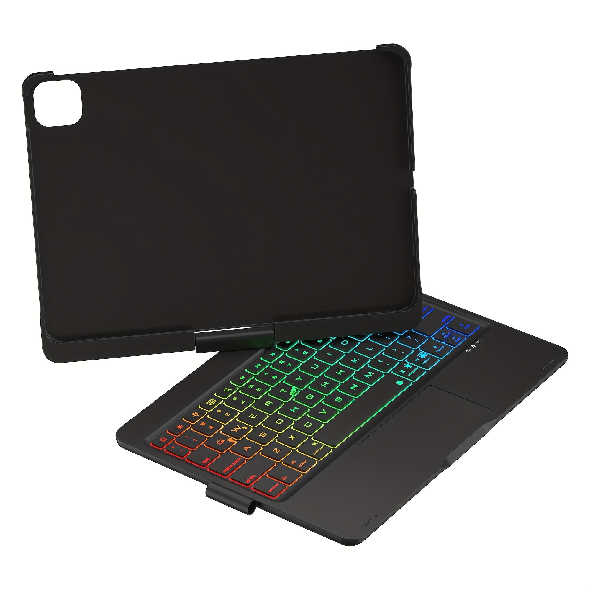 Touch Case with Keyboard for iPad Pro 13-inch(M4, 2024), iPad Air 13-inch(M3, 2025\u002FM2, 2024) & iPad Pro 12.9(6th\u002F5th\u002F4th\u002F3rd Gen), Trackpad, 360° Rotatable, Mixed Color Backlit.