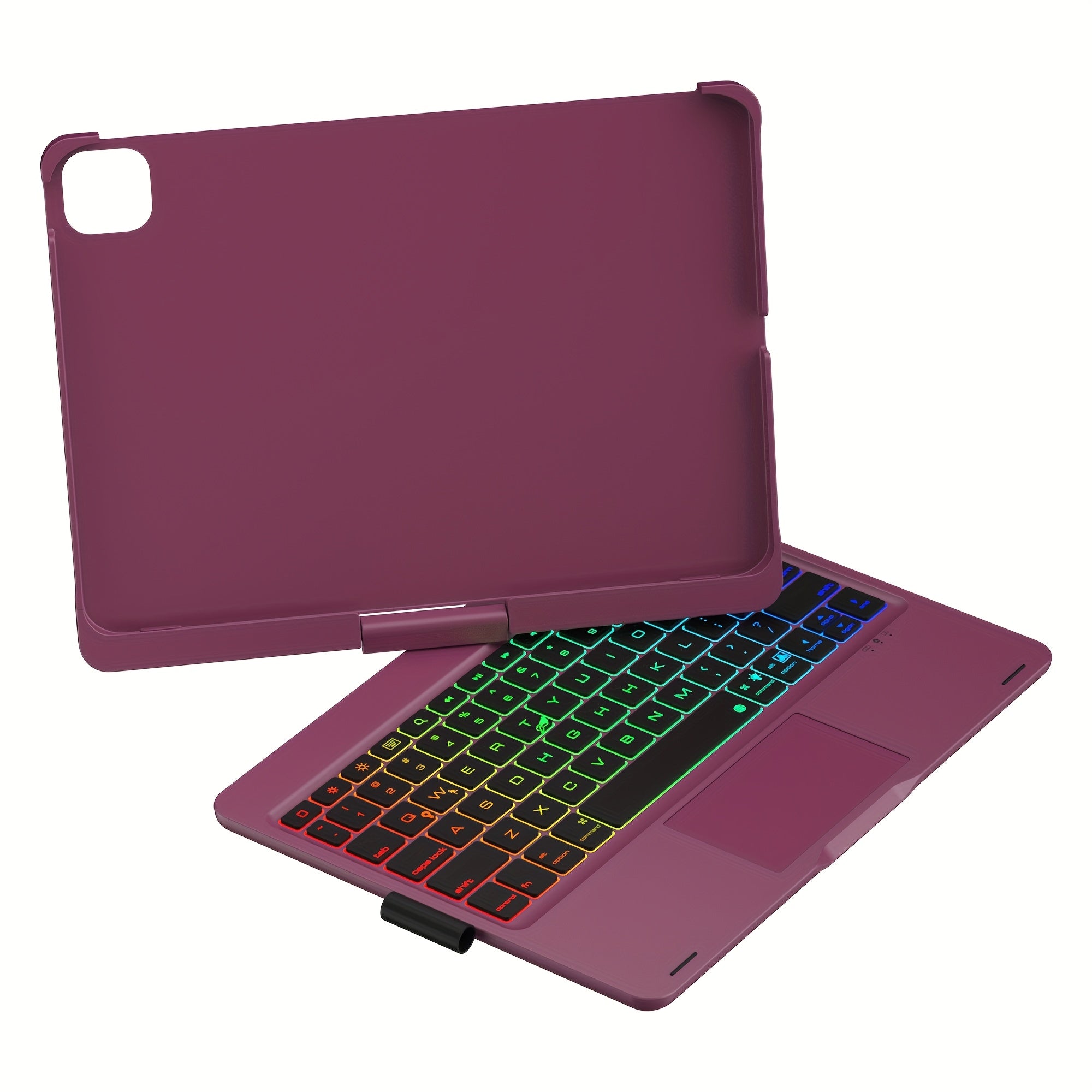 Touch Case with Keyboard for iPad Pro 13-inch(M4, 2024), iPad Air 13-inch(M3, 2025\u002FM2, 2024) & iPad Pro 12.9(6th\u002F5th\u002F4th\u002F3rd Gen), Trackpad, 360° Rotatable, Mixed Color Backlit.