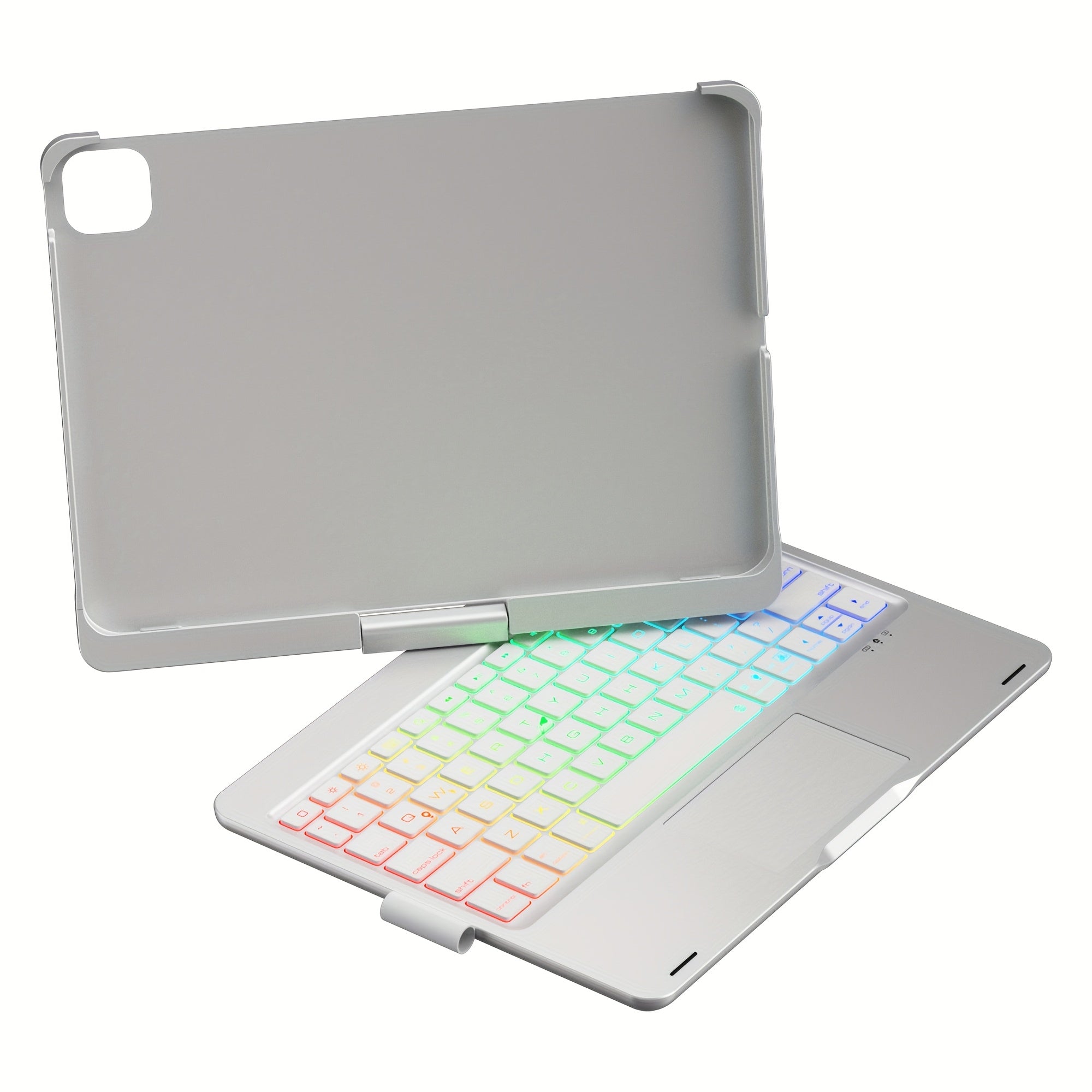 Touch Case with Keyboard for iPad Pro 13-inch(M4, 2024), iPad Air 13-inch(M3, 2025\u002FM2, 2024) & iPad Pro 12.9(6th\u002F5th\u002F4th\u002F3rd Gen), Trackpad, 360° Rotatable, Mixed Color Backlit.