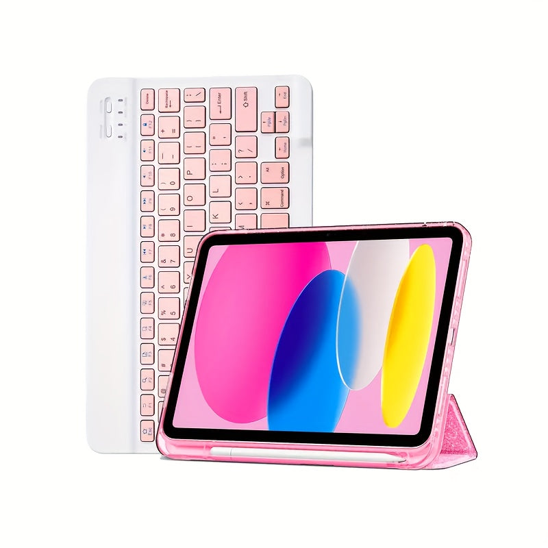 Protective Case for Tablet Computers Featuring a Keyboard, Flip Stand, And Pen Slot Design. It Supports Two Wireless Channels And Is Compatible with for Ipad Pro 11, Air 11-Inch, Air 4, 5, And 10.9-Inch Models