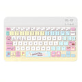 Ultra-Slim Rechargeable Bluetooth Keyboard Portable Compact Wireless Keyboard (150mAh) Compatible with Samsung Galaxy Tab Tablet Android Windows Smartphone Cell Phone IOS iPad Cartoon Pattern