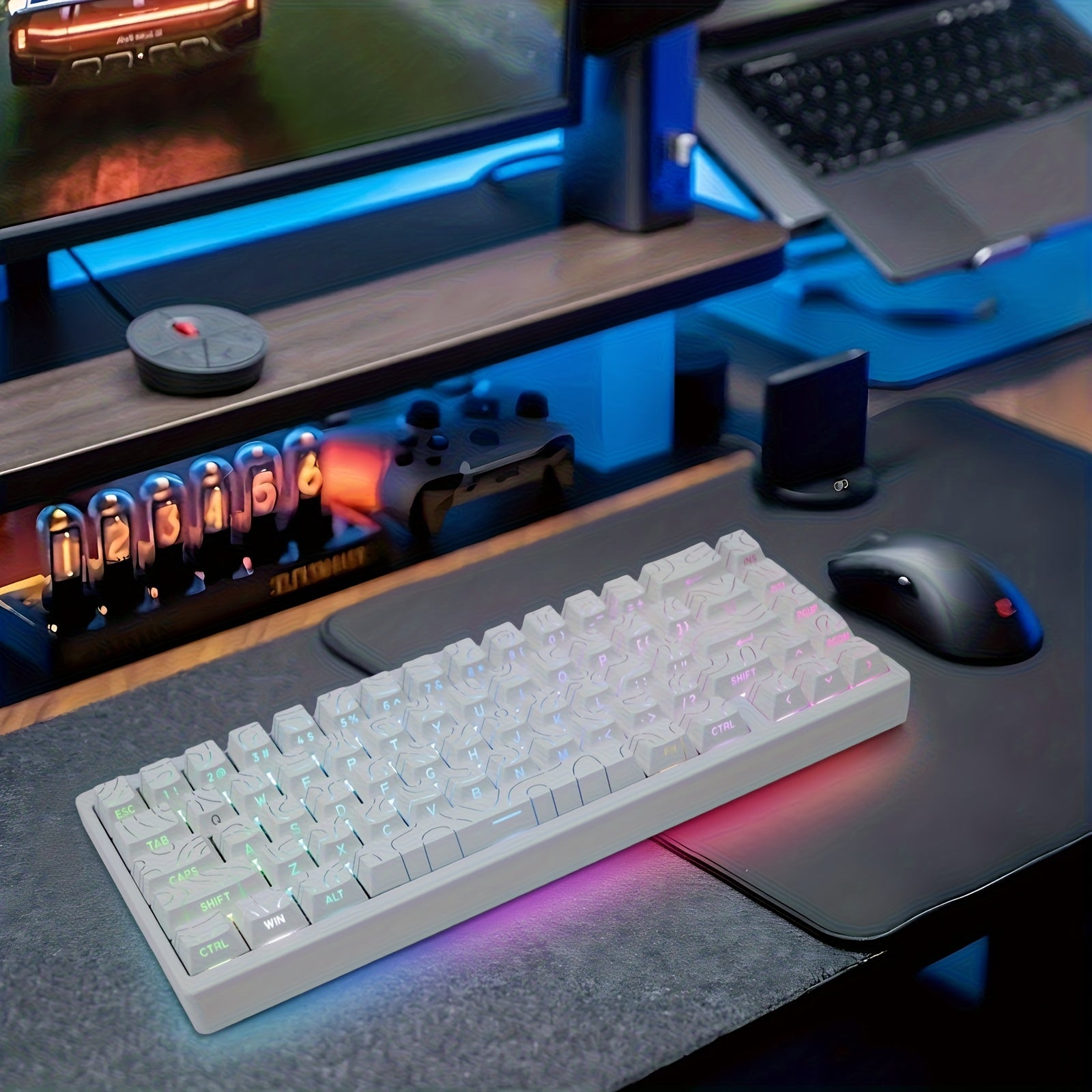 A Robust Mechanical Keyboard Featuring a Full Aluminum Build And a Thickened Gasket, Offering Wireless And 2.4G Wired Tri-Mode Connectivity for an Outstanding Typing Experience