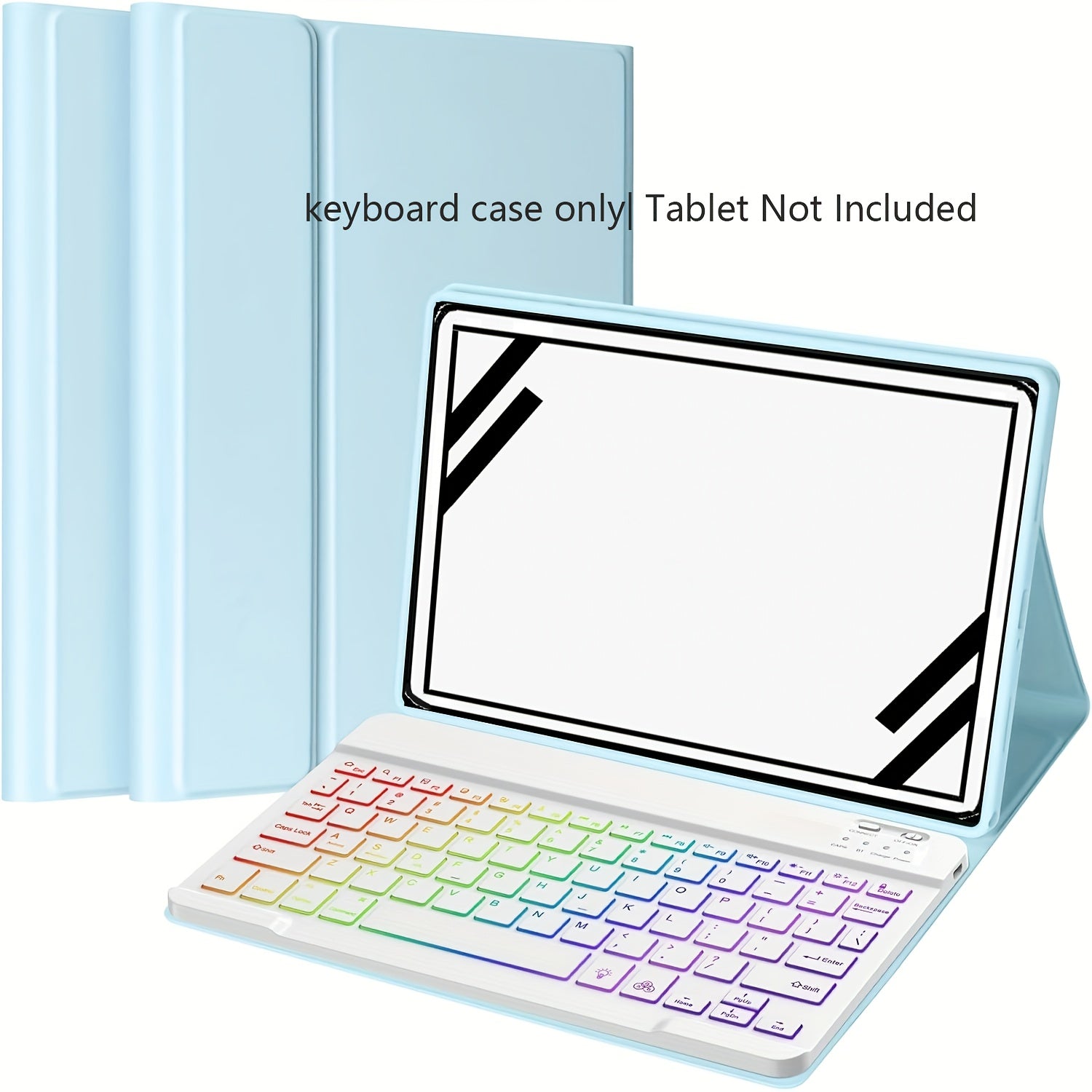 Only Tablet Case Applicable for Sumsung Galaxy Tab A9 Plus\u002FA9+ 5G 11-inch (SM-X210\u002FX216\u002FX218), Detachable Wireless Keyboard, Smart Double-opening Cover, Soft Protective Case, Automatic Sleep\u002Fwake-up