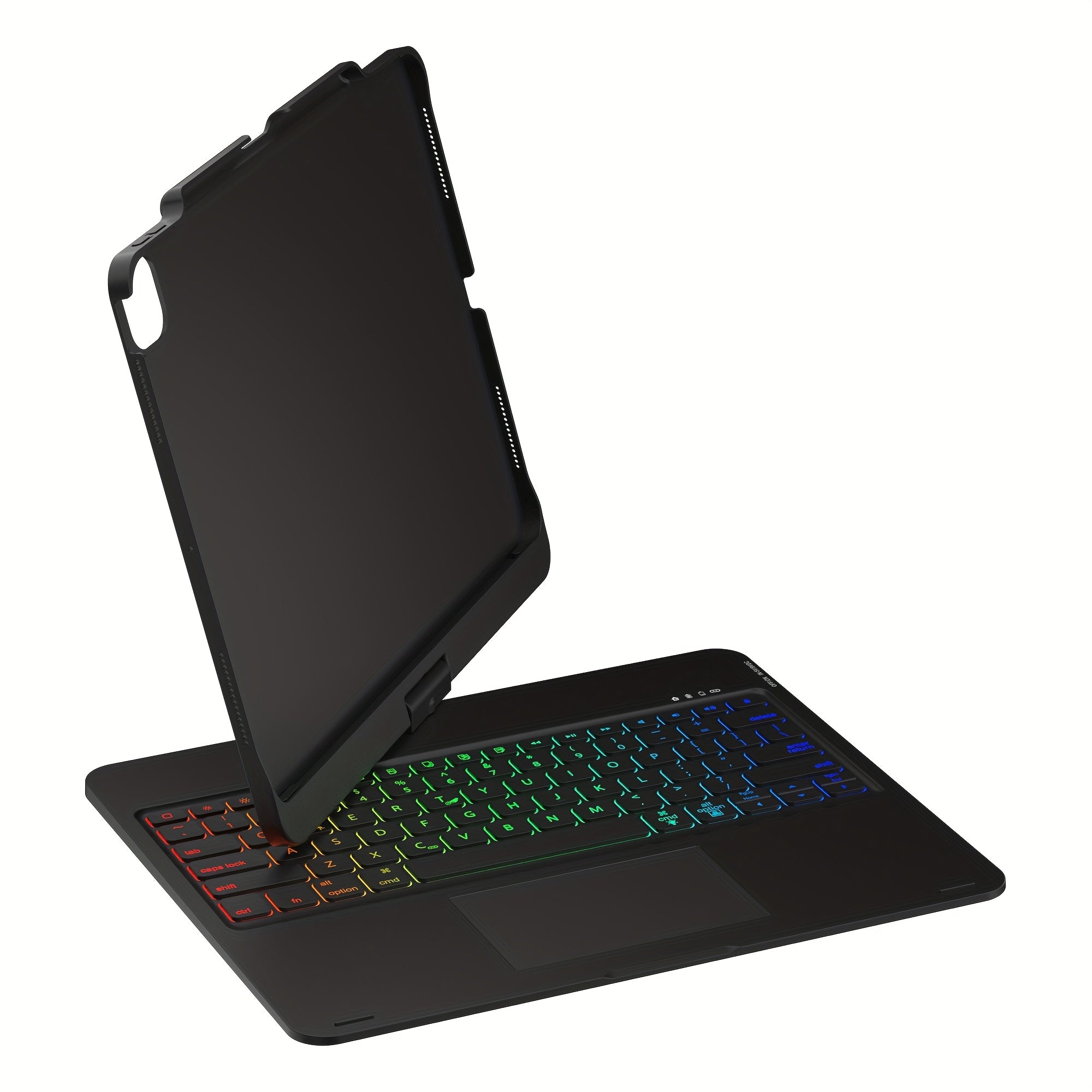 Touch Case with Keyboard for iPad Pro 13-inch(M4, 2024), iPad Air 13-inch(M3, 2025\u002FM2, 2024) & iPad Pro 12.9(6th\u002F5th\u002F4th\u002F3rd Gen), Trackpad, 360° Rotatable, Mixed Color Backlit.