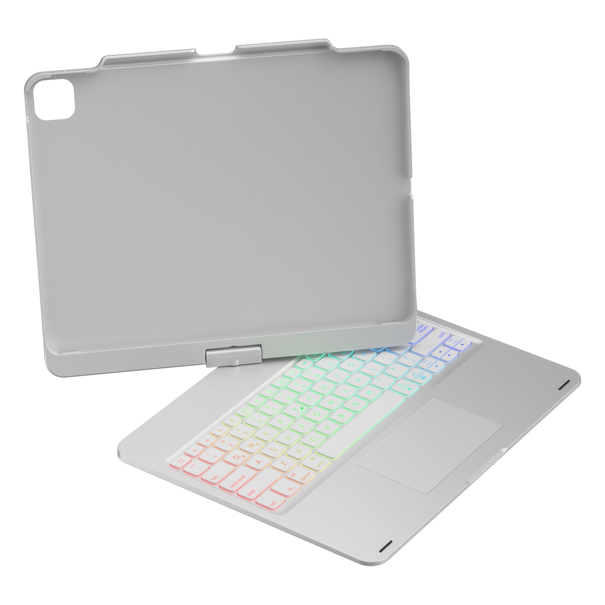 Touch Case with Keyboard for iPad Pro 13-inch(M4, 2024), iPad Air 13-inch(M3, 2025\u002FM2, 2024) & iPad Pro 12.9(6th\u002F5th\u002F4th\u002F3rd Gen), Trackpad, 360° Rotatable, Mixed Color Backlit.