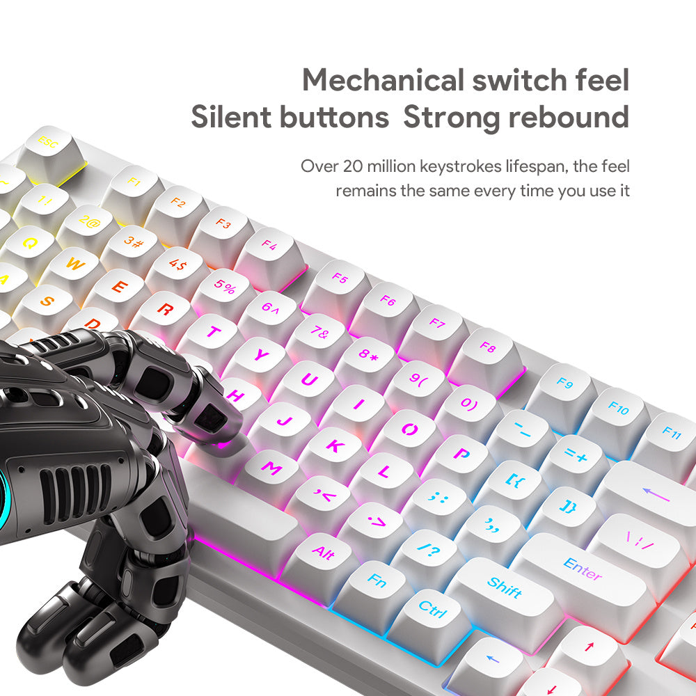 FURYCUBE IP75 Sealed Mechanical Keyboard with Knob, 75% USB-C Gaming Keyboard, Five-Layer Thickened Padding, RGB Lighting, 5000Mah Battery, Hot-Swappable Side-Printed PBT Keycaps (Black Gradient) Holiday Gift