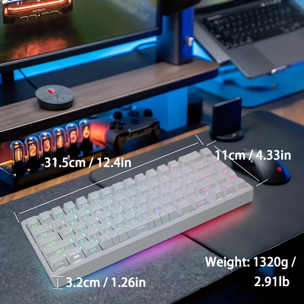 A Robust Mechanical Keyboard Featuring a Full Aluminum Build And a Thickened Gasket, Offering Wireless And 2.4G Wired Tri-Mode Connectivity for an Outstanding Typing Experience