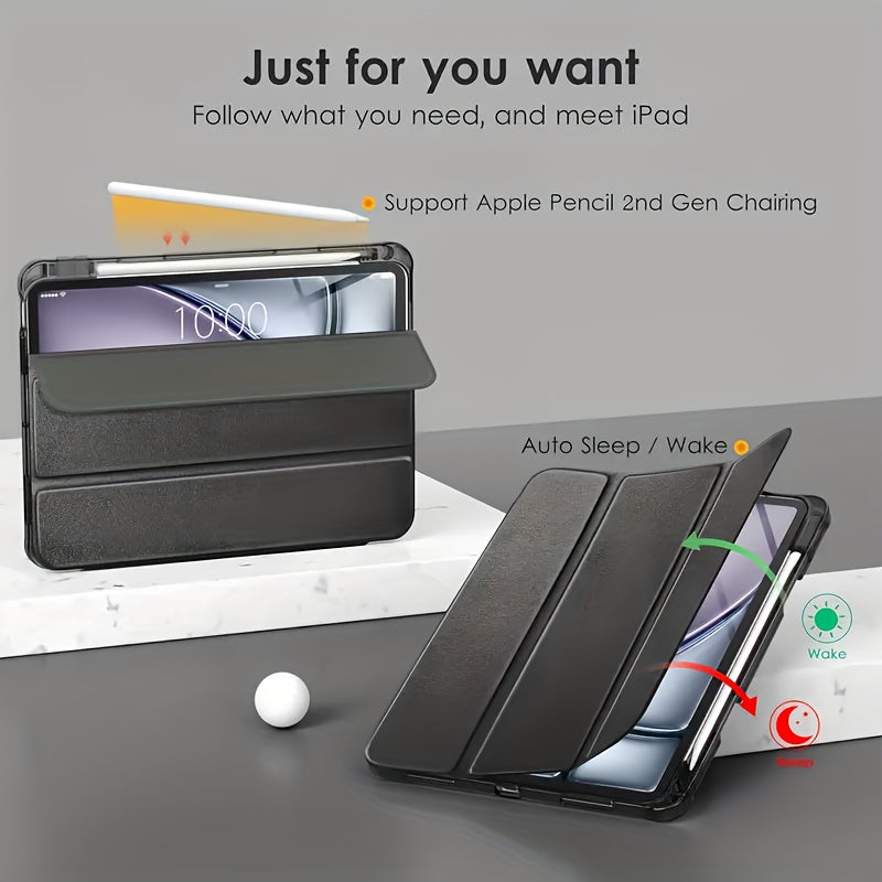 Protective Case for Tablet Computers Featuring a Keyboard, Flip Stand, And Pen Slot Design. It Supports Two Wireless Channels And Is Compatible with for Ipad Pro 11, Air 11-Inch, Air 4, 5, And 10.9-Inch Models