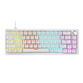 AJAZZ AK690 Wired  Mechanical Keyboard, Full Hot-Swappable Keys, Multi-Function Metal Knob, Plug-and-Play Wired Connection. Matte Texture Keycaps. Adjustable Dual-Layer Wrist Rest. Multicolor Backlighting