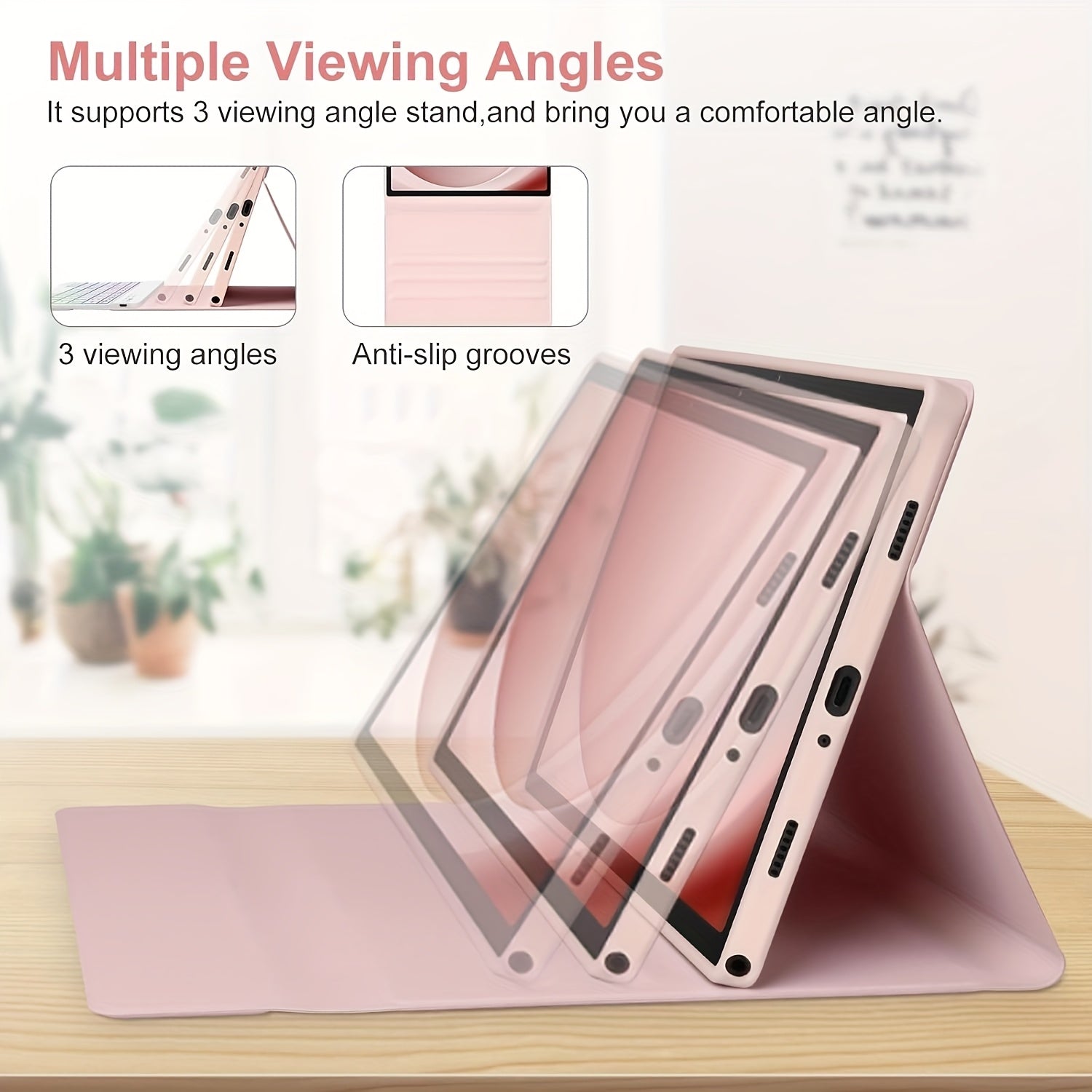 Only Tablet Case Applicable for Sumsung Galaxy Tab A9 Plus\u002FA9+ 5G 11-inch (SM-X210\u002FX216\u002FX218), Detachable Wireless Keyboard, Smart Double-opening Cover, Soft Protective Case, Automatic Sleep\u002Fwake-up