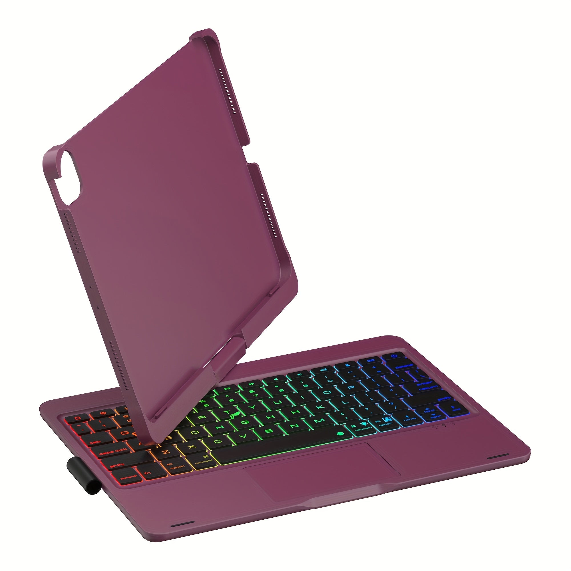 Touch Case with Keyboard for iPad Pro 13-inch(M4, 2024), iPad Air 13-inch(M3, 2025\u002FM2, 2024) & iPad Pro 12.9(6th\u002F5th\u002F4th\u002F3rd Gen), Trackpad, 360° Rotatable, Mixed Color Backlit.