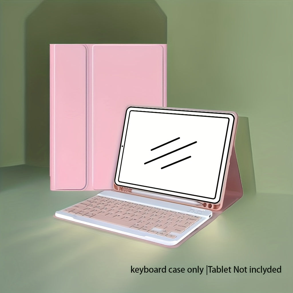 Tablet Case with Keyboard, Magnetic Detachable Wireless Keyboard, Flip Stand Case with Pencil Holder, Support 3 System, for iPad