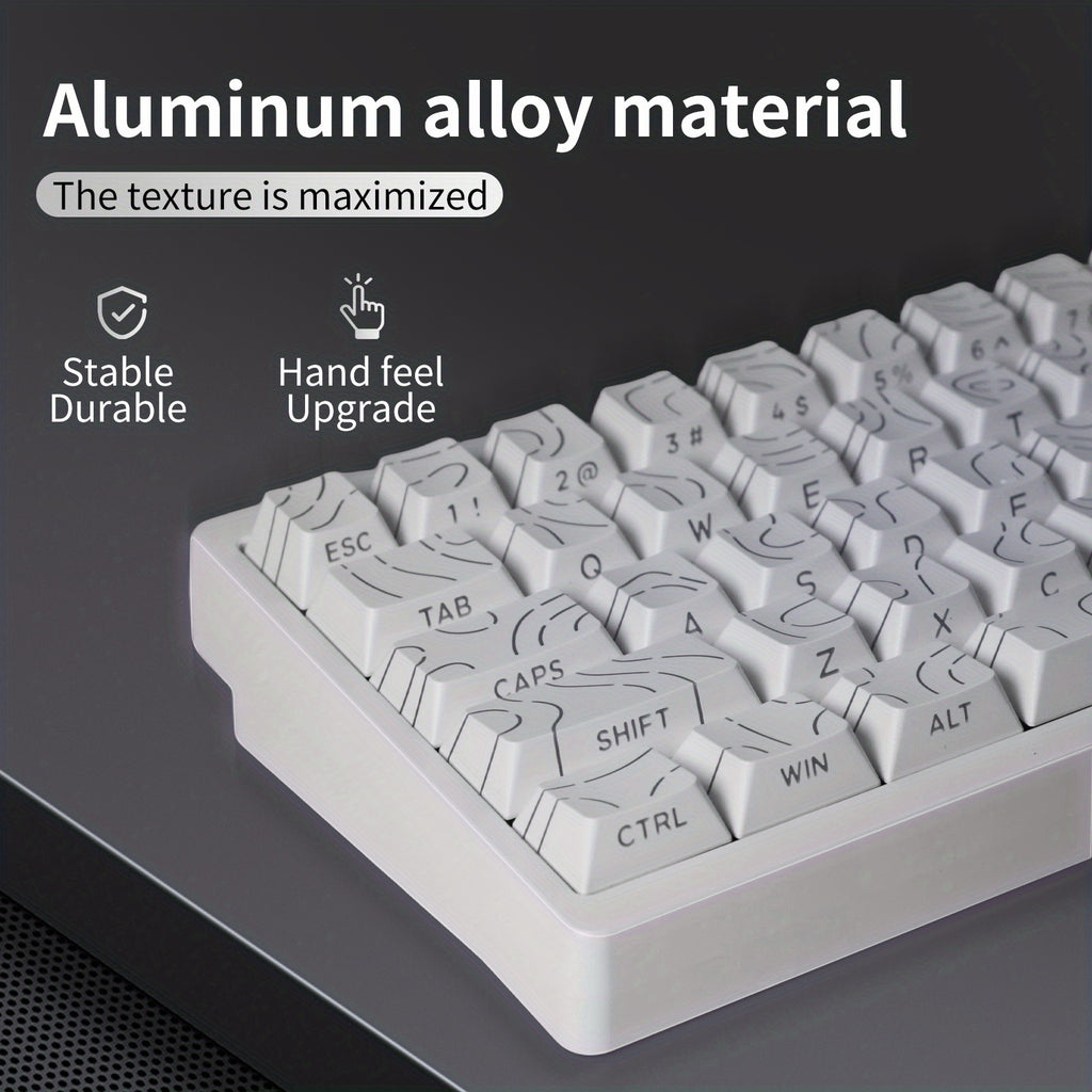 A Robust Mechanical Keyboard Featuring a Full Aluminum Build And a Thickened Gasket, Offering Wireless And 2.4G Wired Tri-Mode Connectivity for an Outstanding Typing Experience