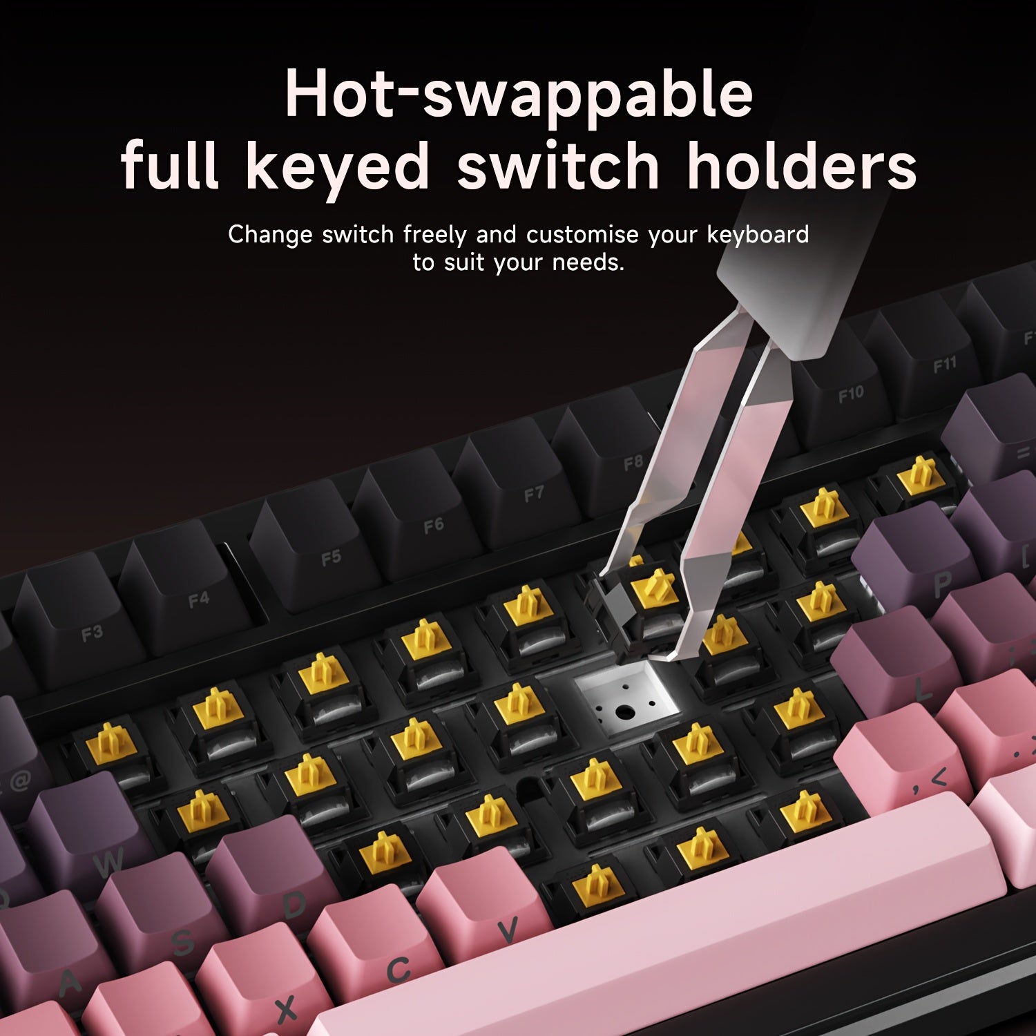 AJAZZ AK820\u002FAK820MAX PLUS 75% RGB Gasket Mechanical Keyboard | Cream Keyboard with Volume Knob, South Facing LED, Poron Foam, PBT Keycaps, Programmable Hot-Swap, Ambidextrous, USB-C Charging