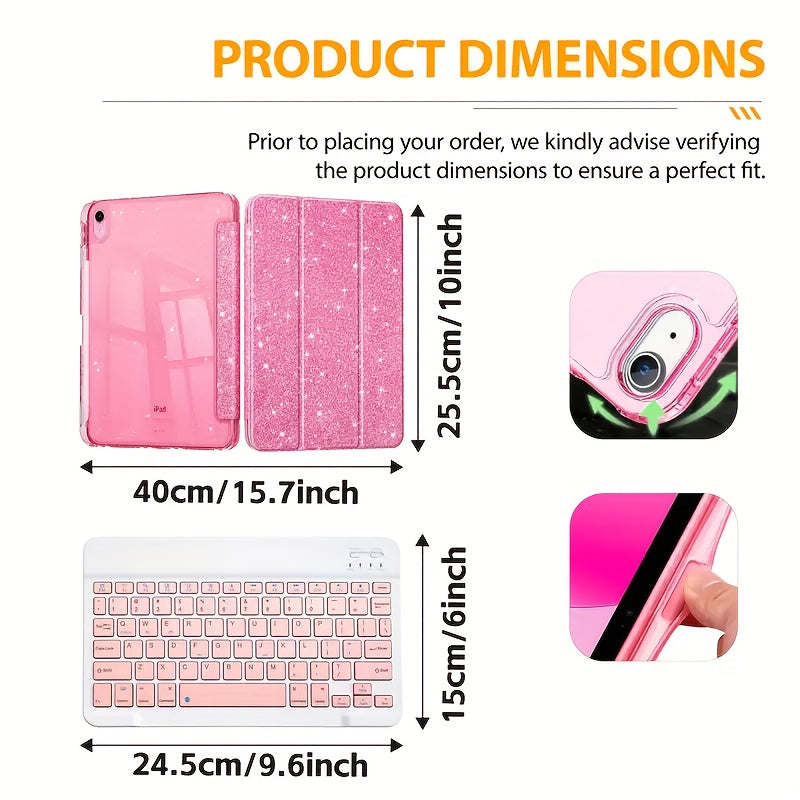 Protective Case for Tablet Computers Featuring a Keyboard, Flip Stand, And Pen Slot Design. It Supports Two Wireless Channels And Is Compatible with for Ipad Pro 11, Air 11-Inch, Air 4, 5, And 10.9-Inch Models