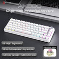 AJAZZ AK690 Mechanical Keyboard, Full Hot-Swappable, Multi-Function Metal Knob, Semi-Transparent Keycaps, Three-Axis Options